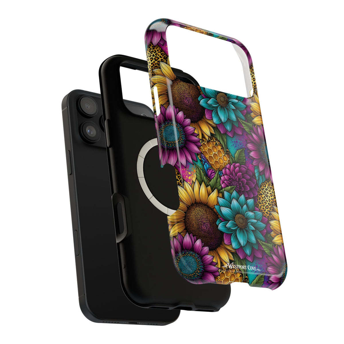 Colorful Floral Pattern - Extreme Impact MagSafe Phone Case