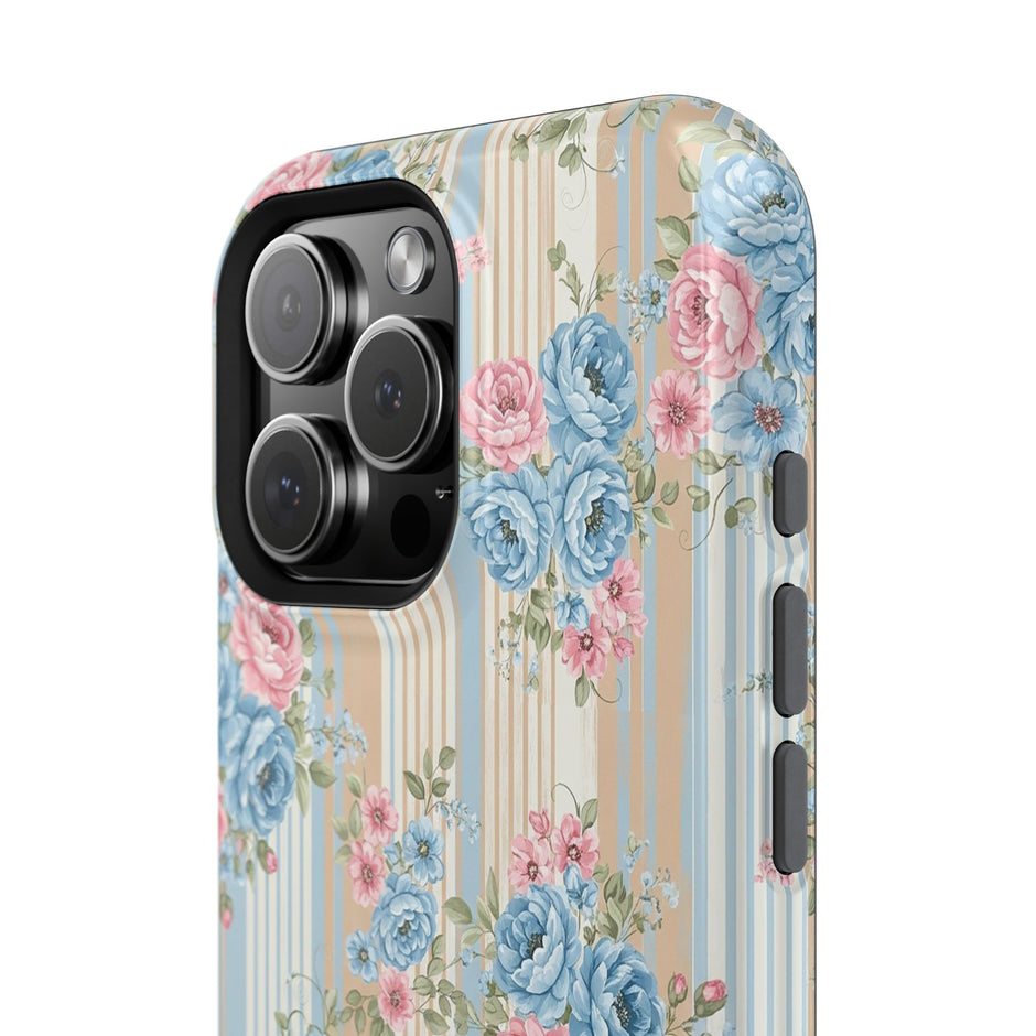 Floral Vintage Stripe - Extreme MagSafe Phone Case