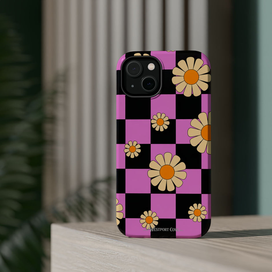 Daisy Checkerboard Extreme Impact MagSafe Phone Case