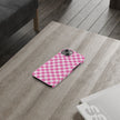 Pink Gingham - Essential Phone Case - Lightweight Protective Cover