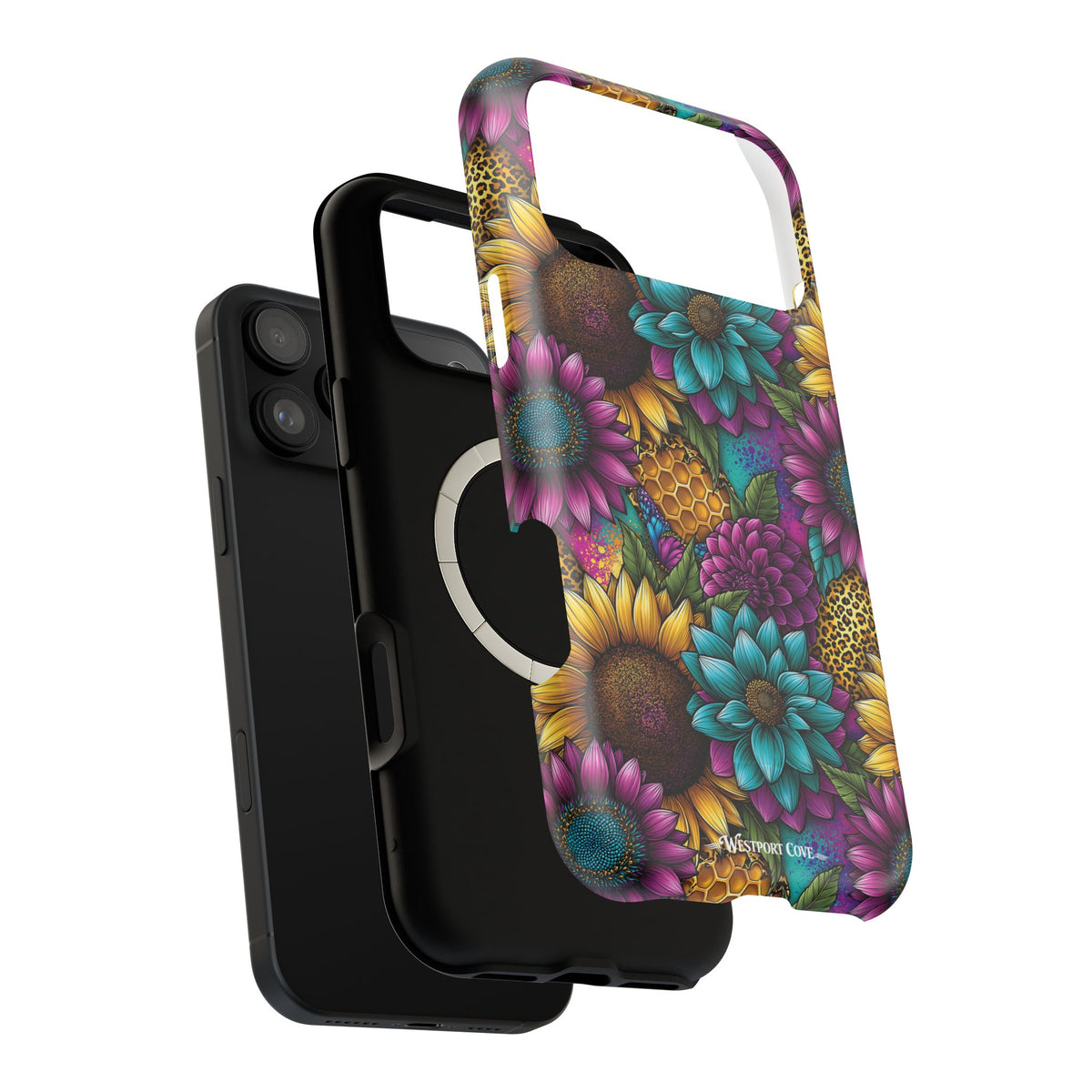 Colorful Floral Pattern - Extreme Impact MagSafe Phone Case