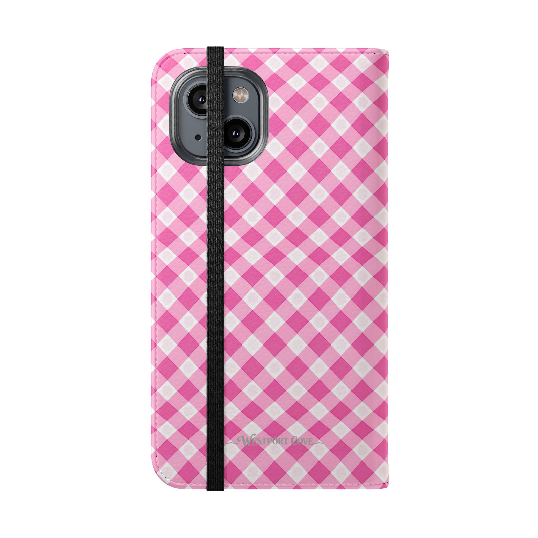 Pink Gingham - Flip Case – Wallet Flip Case with Card Slots
