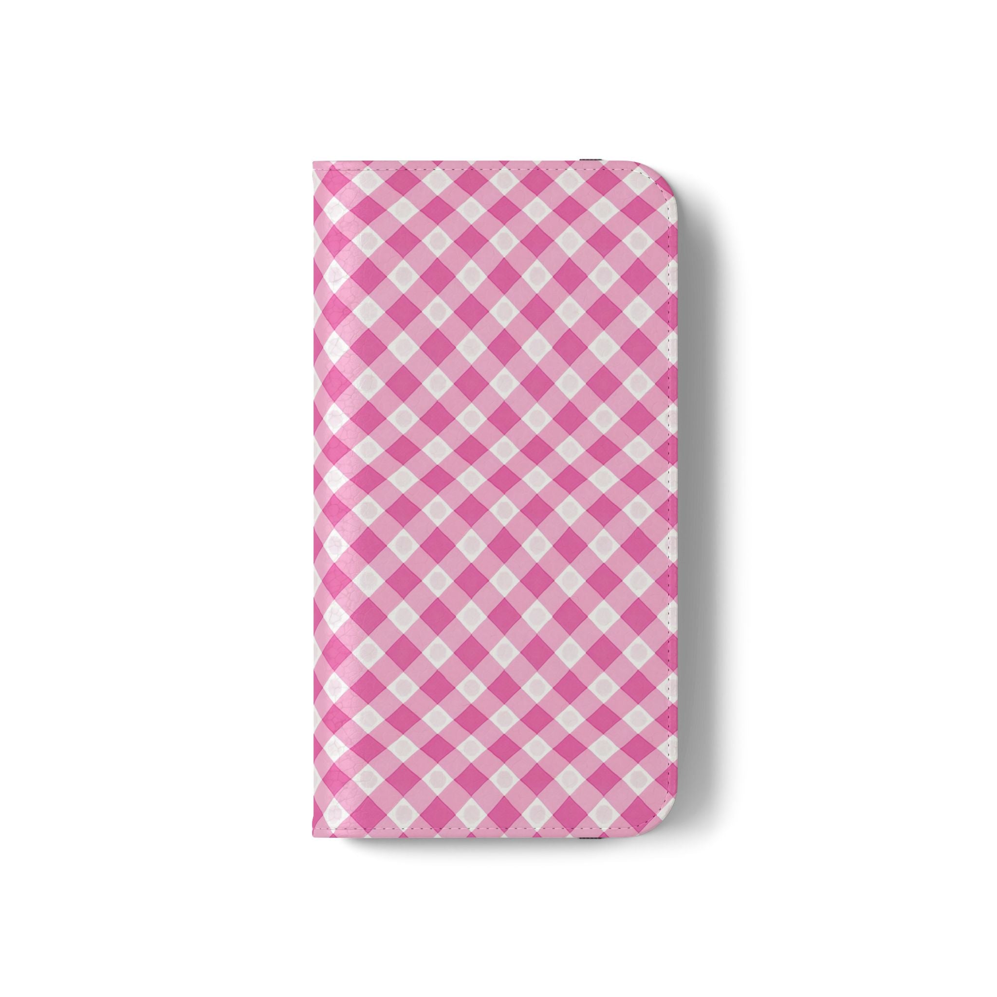 Pink Gingham - Flip Case – Wallet Flip Case with Card Slots