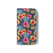 Tropical Hibiscus Flip Phone Case — Floral Wallet Flip Case with Card Slots