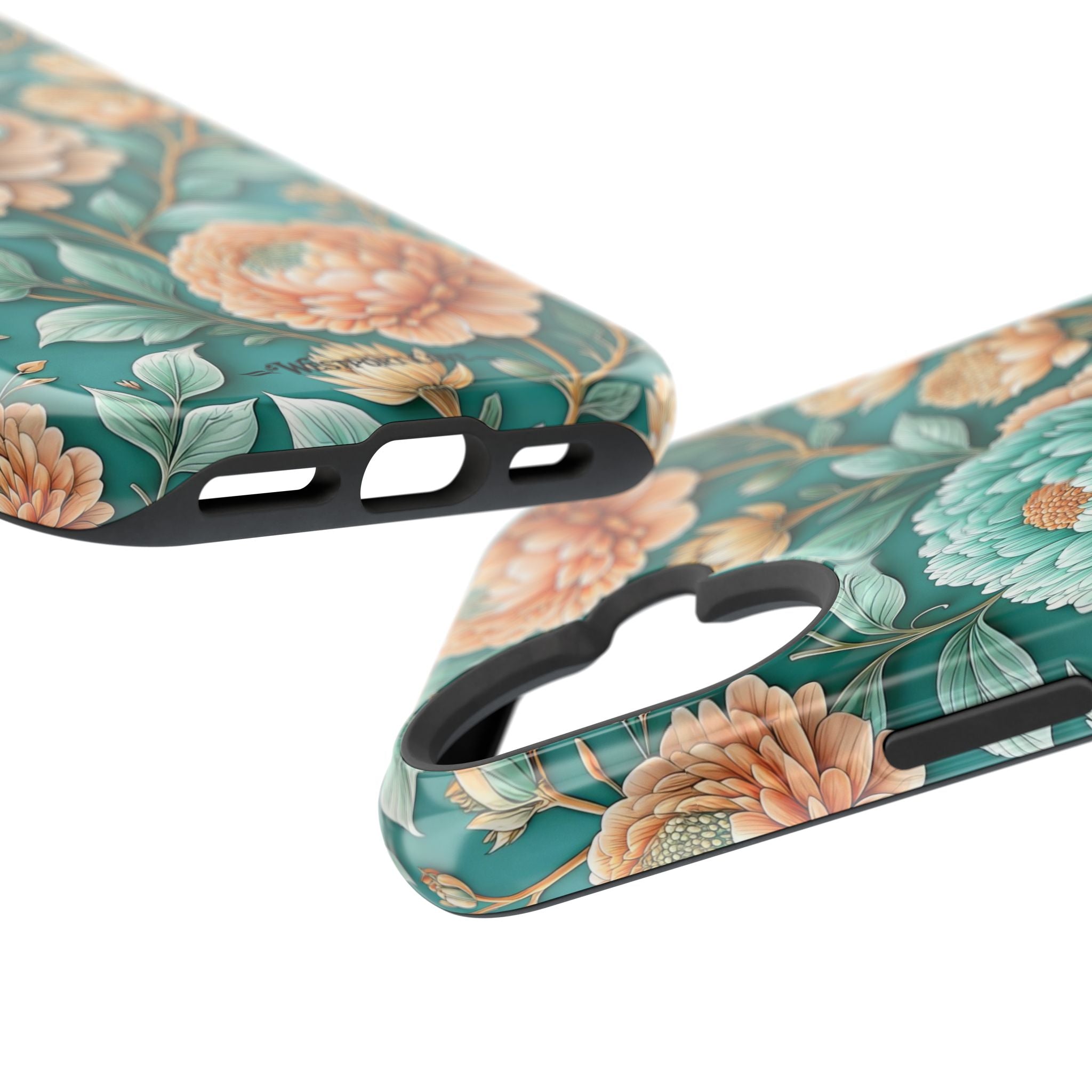 Teal Peony - Extreme MagSafe Phone Case