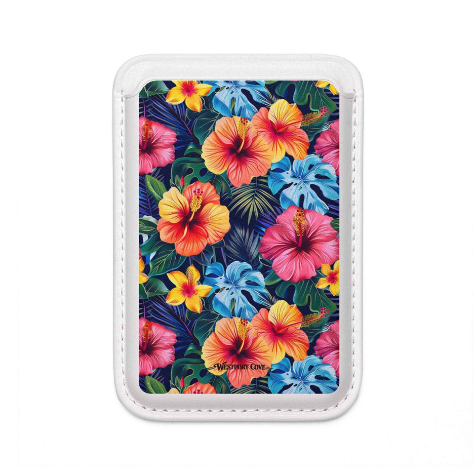 Tropical Hibiscus  - MagSafe Vegan Card Holder