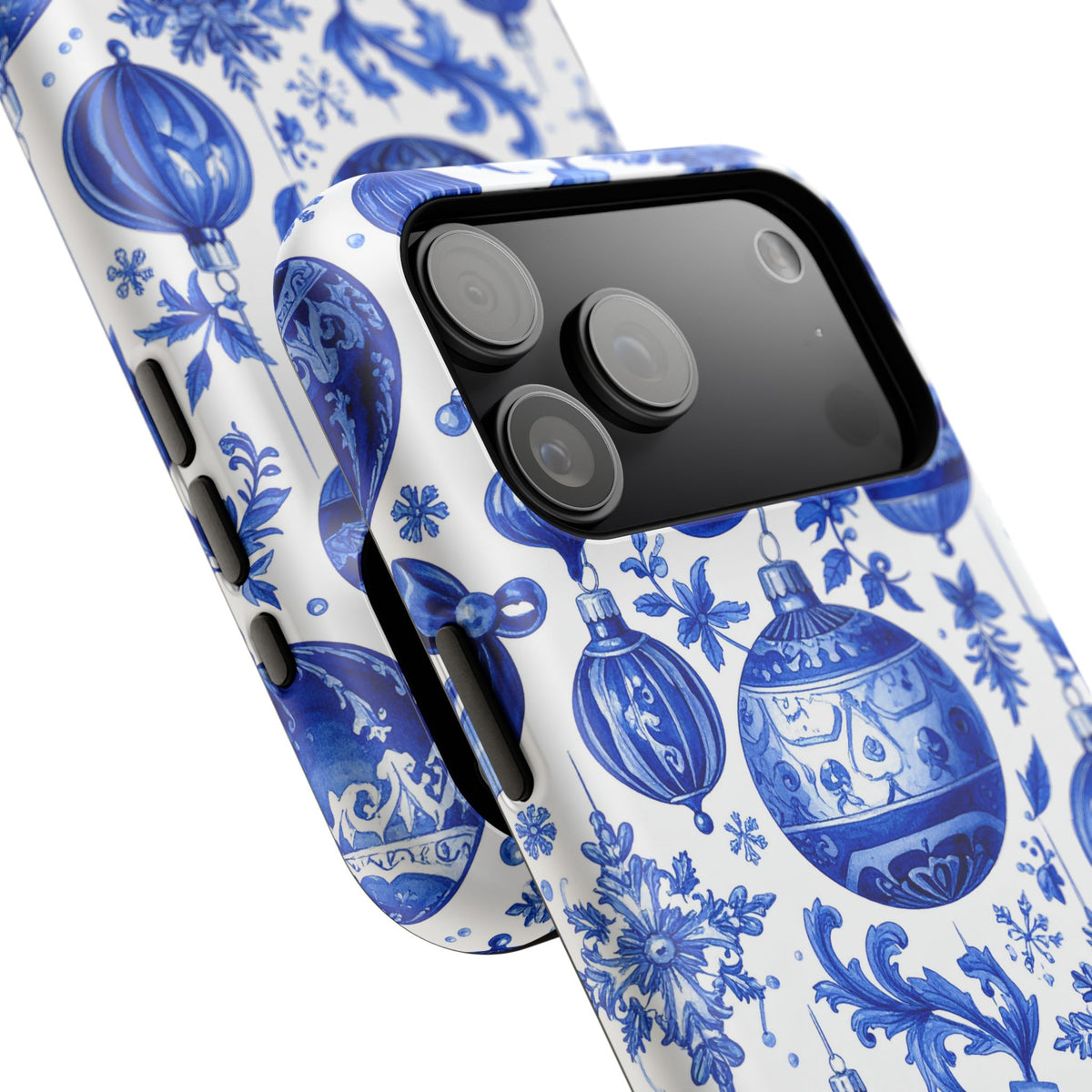 Blue and White Christmas Ornaments Extreme Impact MagSafe Phone Case