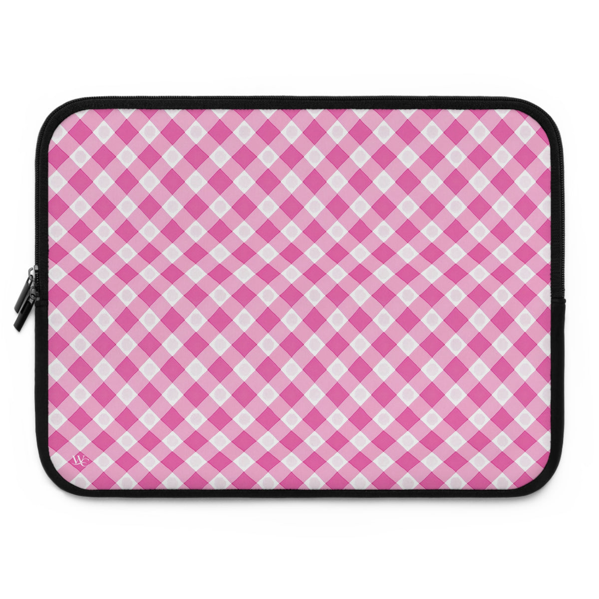 Pink Gingham Laptop Sleeve - Stylish Protection for Your Device