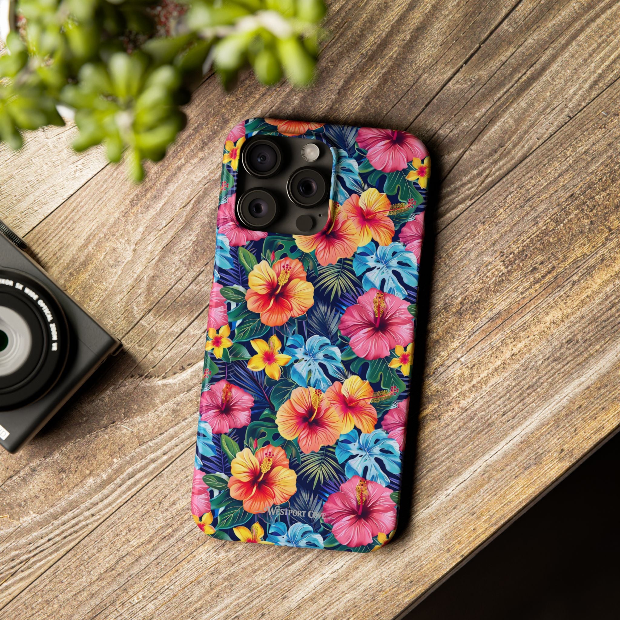Tropical Hibiscus - Essential Phone Case — Floral Beach Vibe Phone Cover