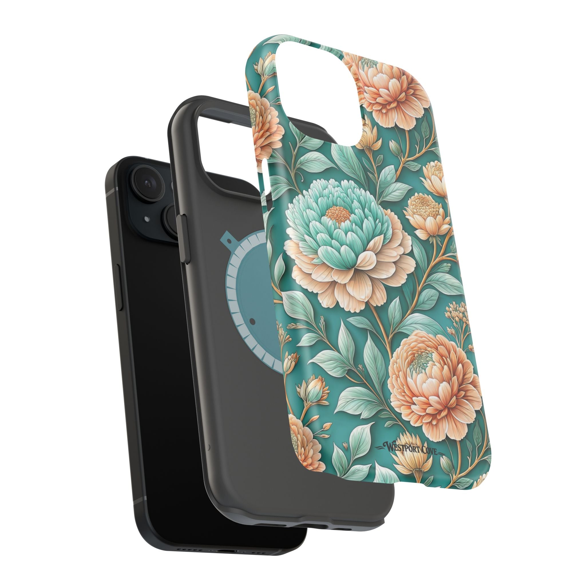 Teal Peony - Extreme MagSafe Phone Case