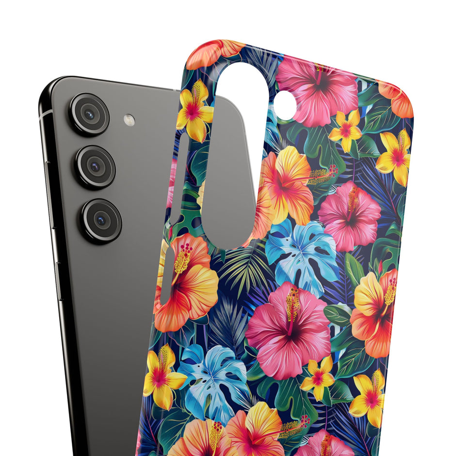 Tropical Hibiscus - Elite Phone Case — Floral Hawaiian Pattern Phone Cover