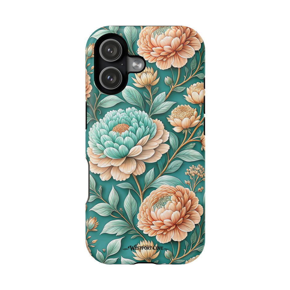 Teal Peony - Extreme MagSafe Phone Case