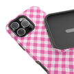 Pink Gingham - Extreme Impact MagSafe Phone Case