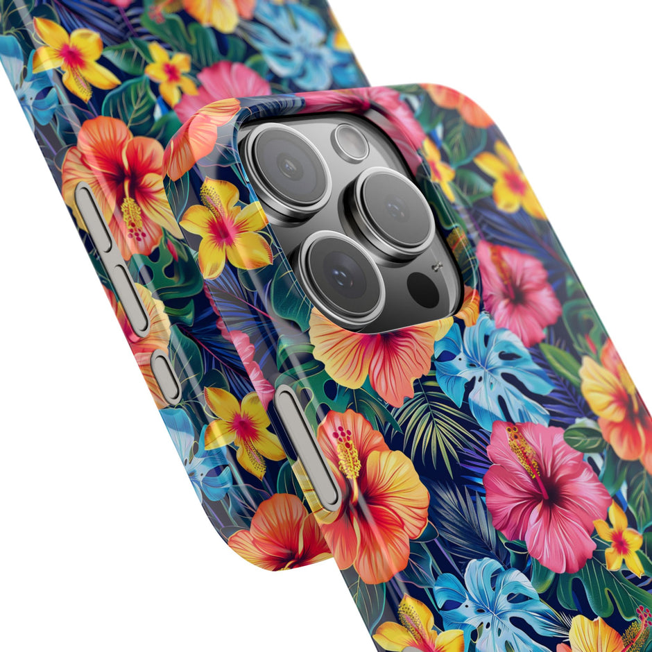 Tropical Hibiscus - Elite Phone Case — Floral Hawaiian Pattern Phone Cover
