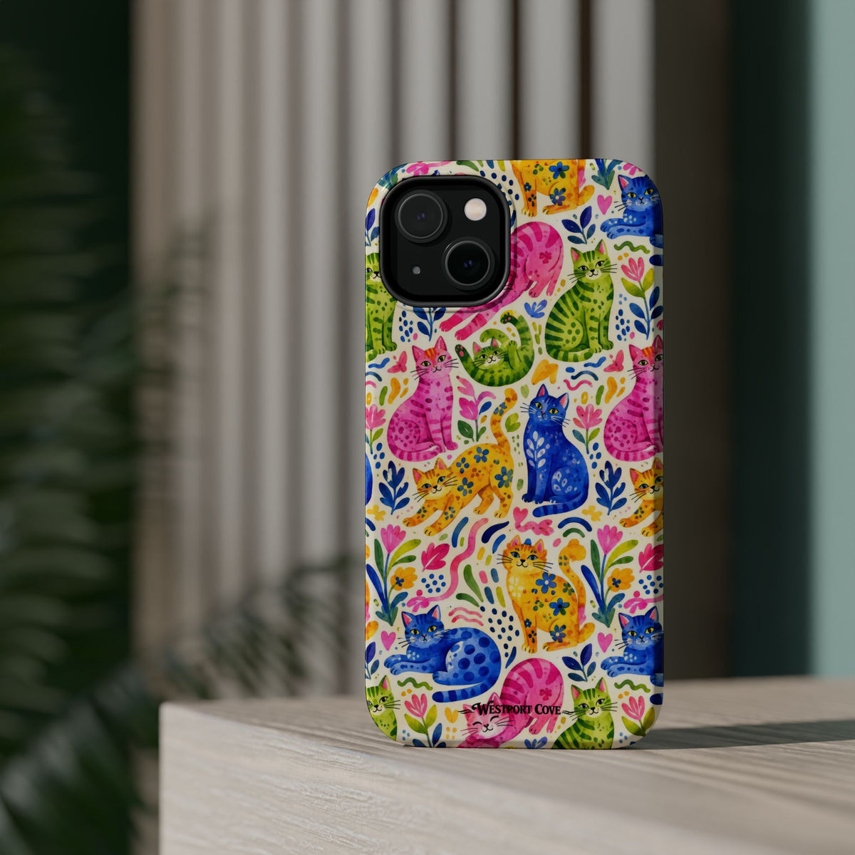 Pop Cats - Extreme Impact MagSafe Phone Case — Colorful Watercolor Cats
