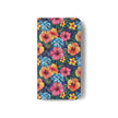 Tropical Hibiscus Flip Phone Case — Floral Wallet Flip Case with Card Slots