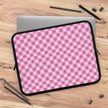 Pink Gingham Laptop Sleeve - Stylish Protection for Your Device
