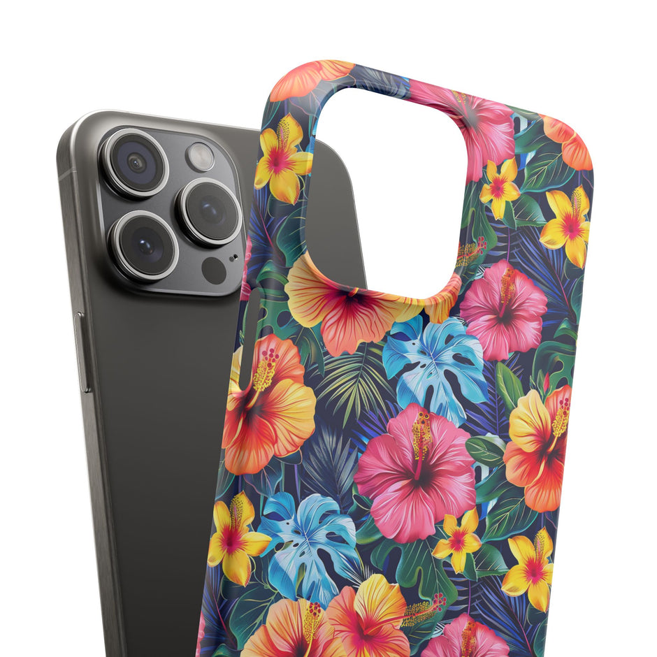 Tropical Hibiscus - Elite Phone Case — Floral Hawaiian Pattern Phone Cover