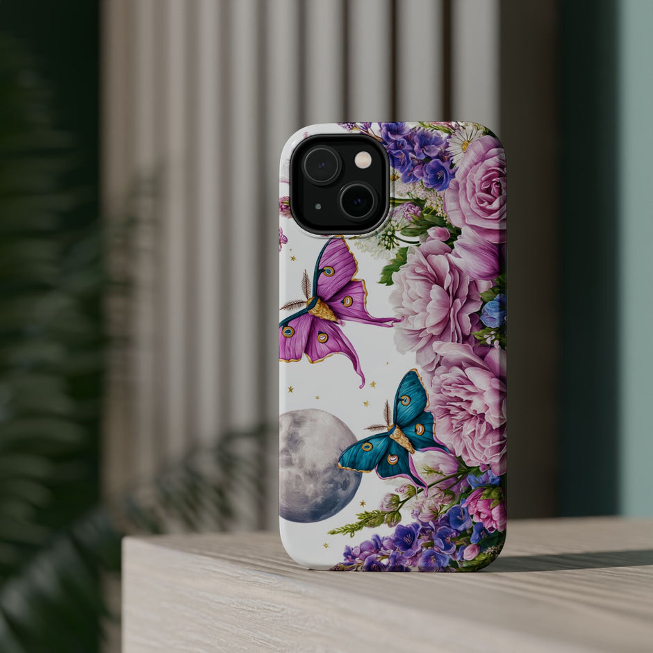 Floral Moon & Butterflies Extreme Impact MagSafe Phone Case