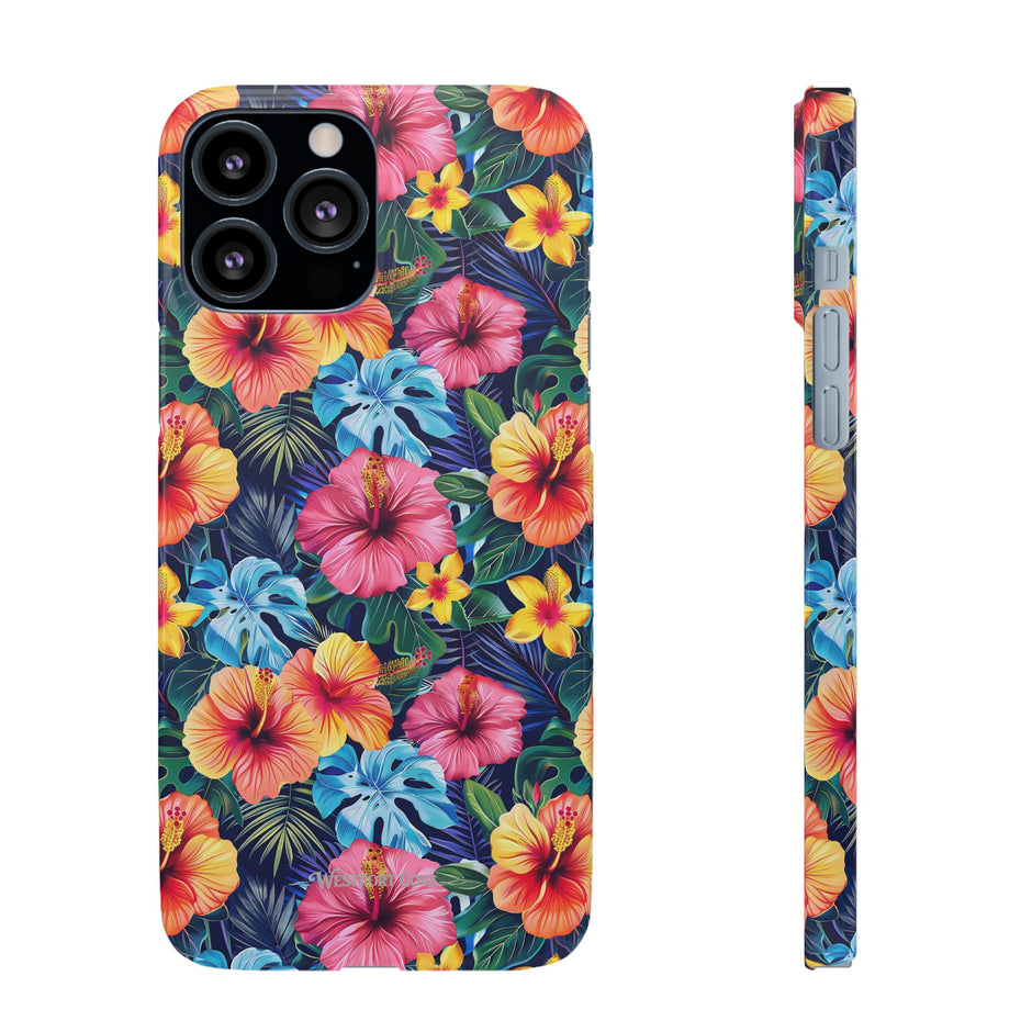 Tropical Hibiscus - Elite Phone Case — Floral Hawaiian Pattern Phone Cover