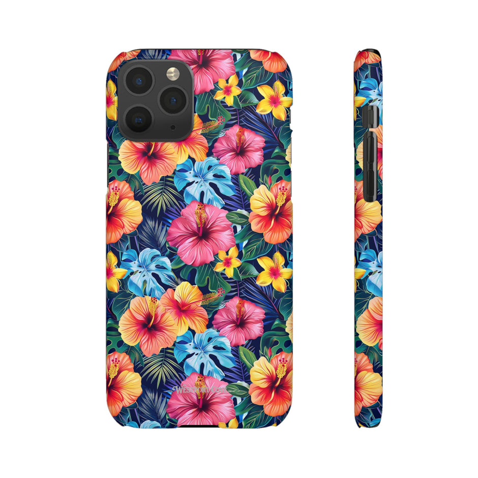 Tropical Hibiscus - Elite Phone Case — Floral Hawaiian Pattern Phone Cover
