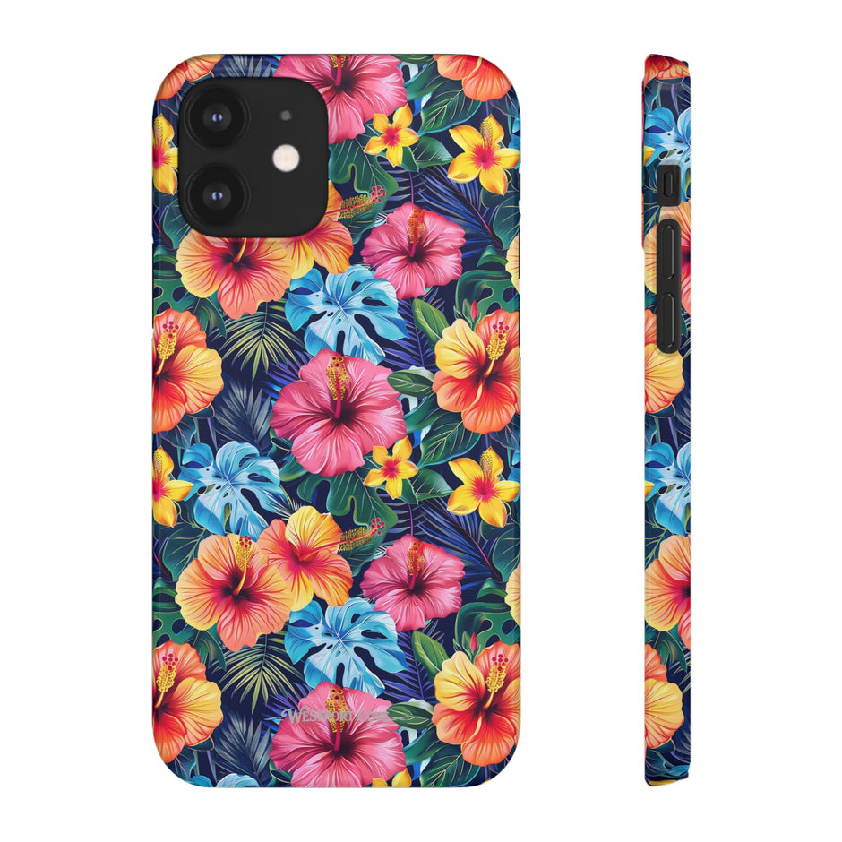Tropical Hibiscus - Elite Phone Case — Floral Hawaiian Pattern Phone Cover