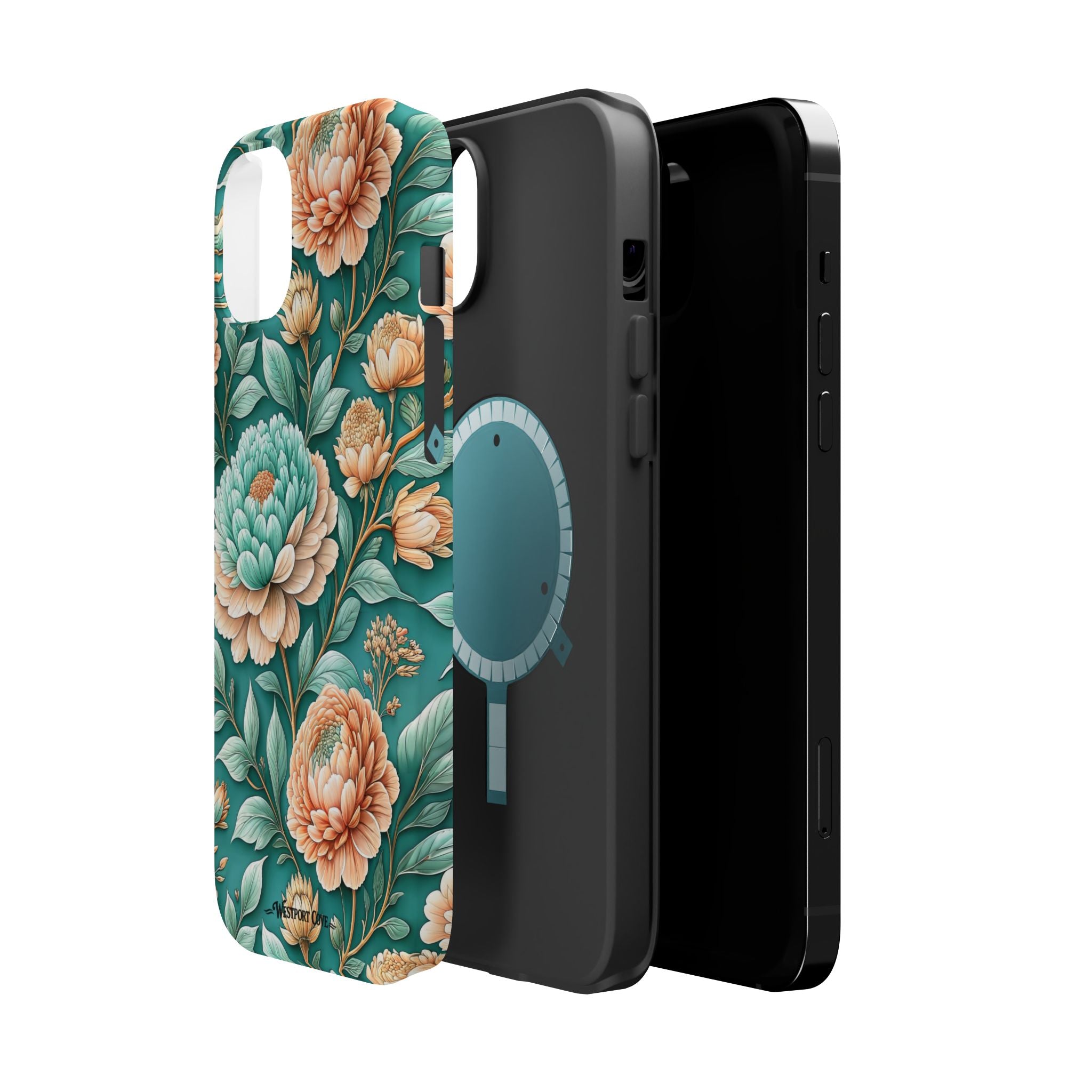 Teal Peony - Extreme MagSafe Phone Case