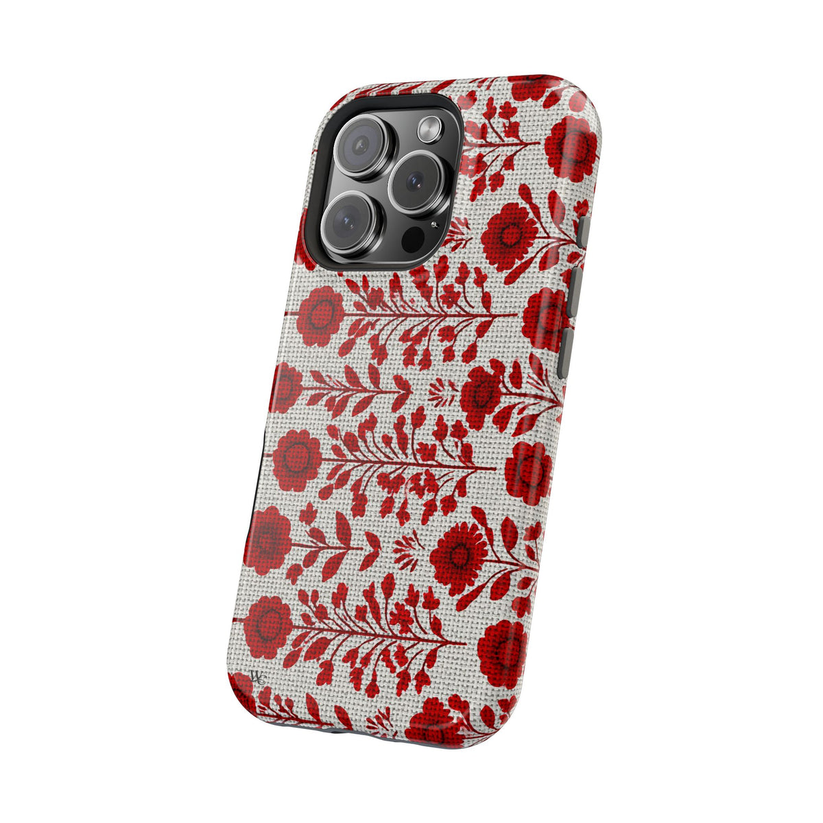Red Scandi Floral - Extreme Impact MagSafe Phone Case