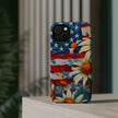 Patriotic Daisy - American Flag  - Extreme Impact MagSafe Phone Case