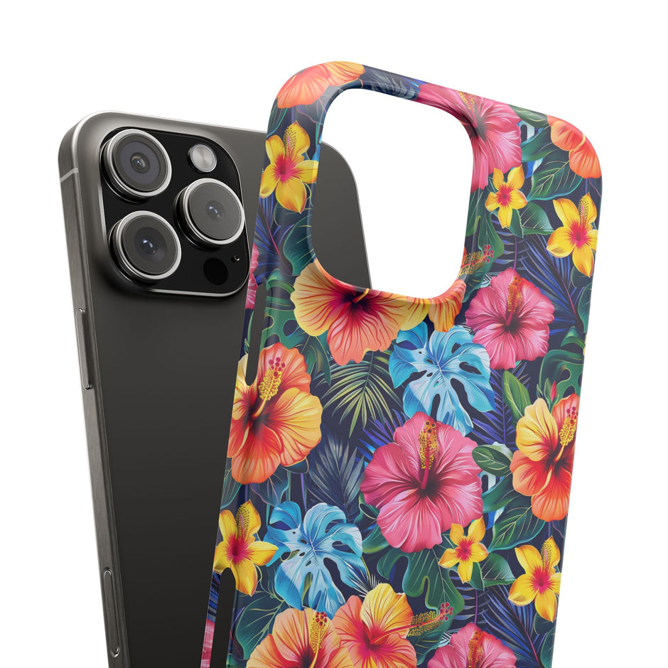 Tropical Hibiscus - Elite Phone Case — Floral Hawaiian Pattern Phone Cover