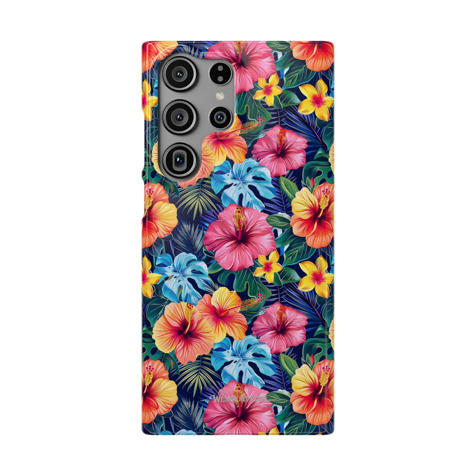 Tropical Hibiscus - Elite Phone Case — Floral Hawaiian Pattern Phone Cover
