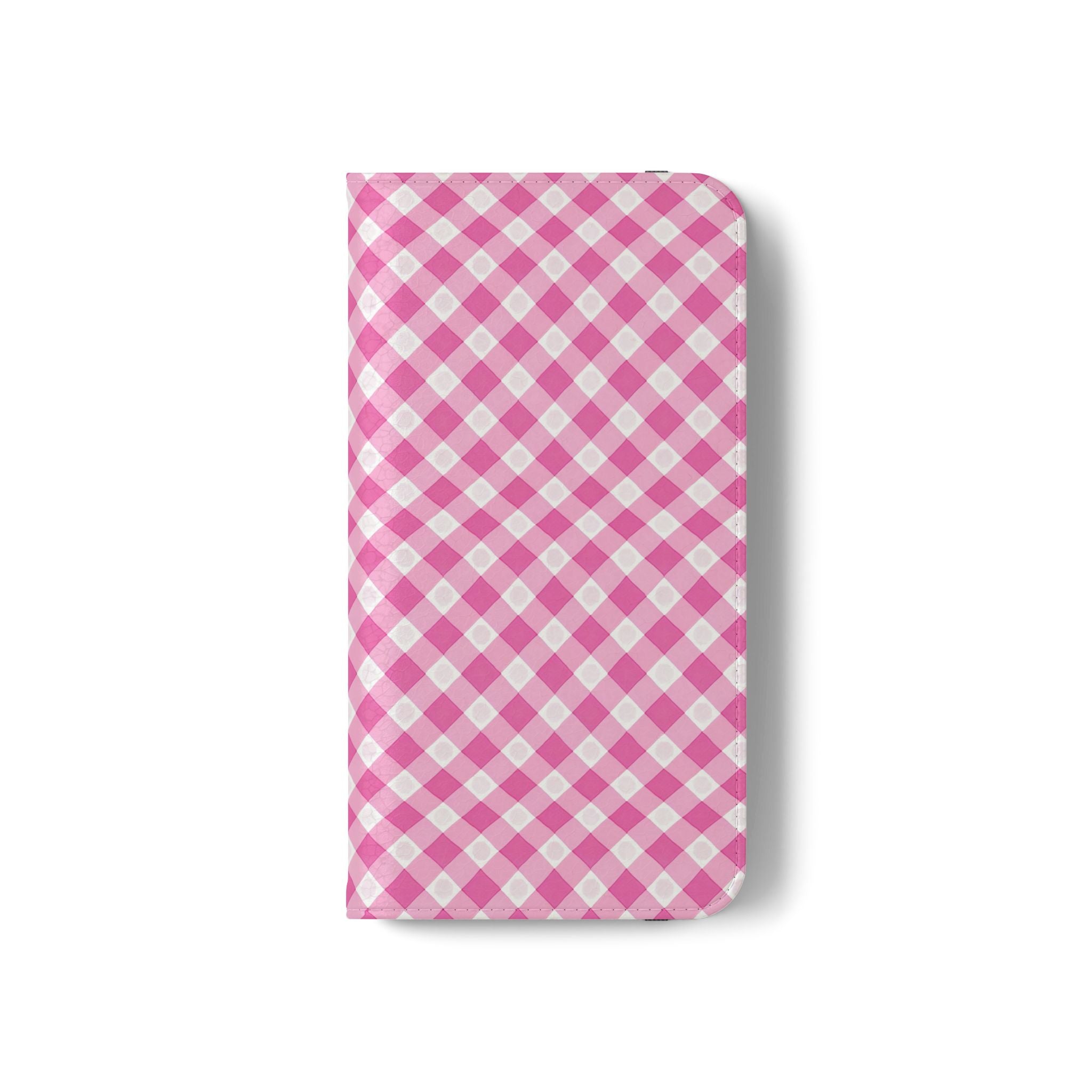 Pink Gingham - Flip Case – Wallet Flip Case with Card Slots