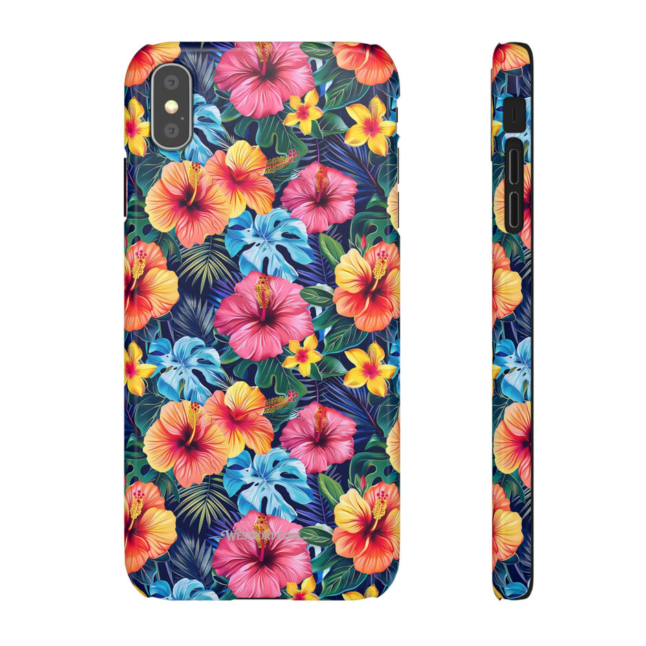 Tropical Hibiscus - Elite Phone Case — Floral Hawaiian Pattern Phone Cover