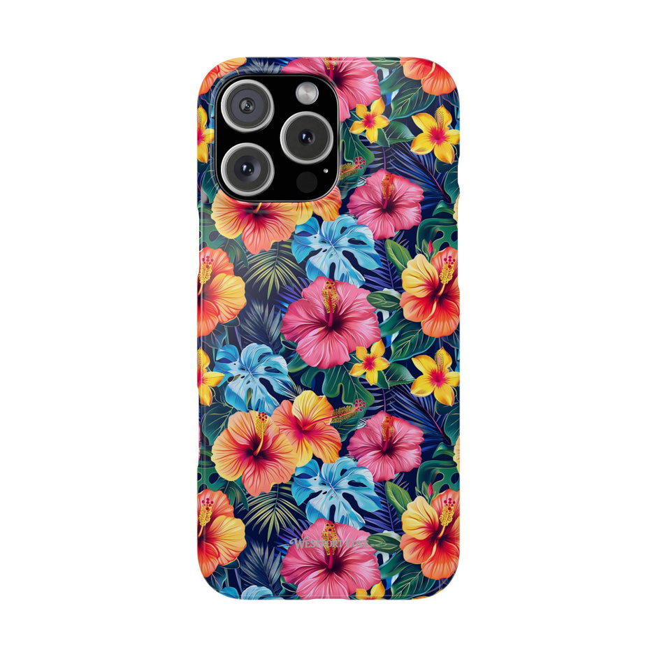 Tropical Hibiscus - Elite Phone Case — Floral Hawaiian Pattern Phone Cover