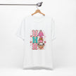 Ho Ho Ho Cute Christmas Tee — Pink Tree, Gingerbread & Reindeer Holiday Shirt