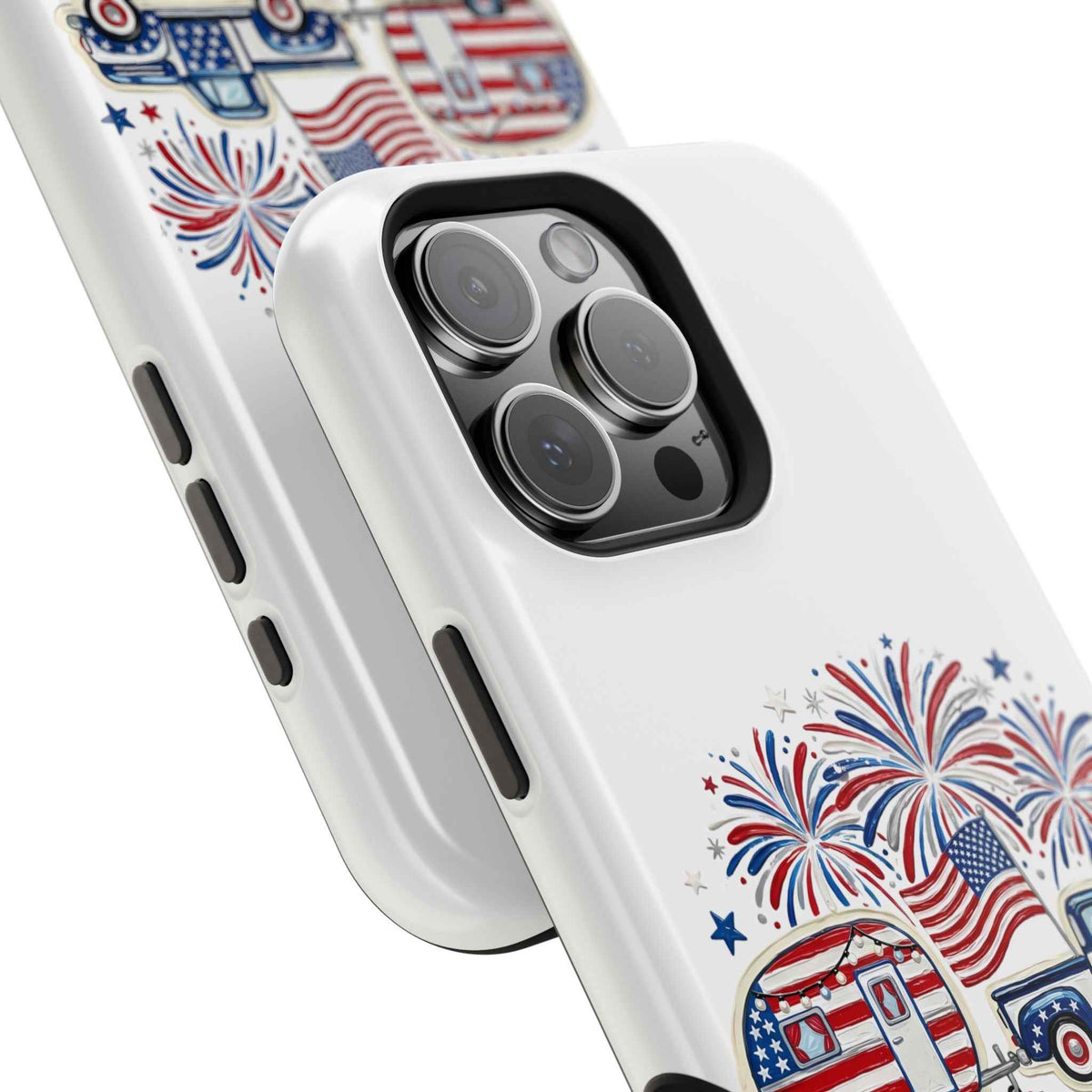 Glamping in the USA - Patriotic Camping Extreme Impact MagSafe Phone Case