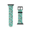 The Blue - Daisy Meadow Floral Apple Watch Band – Teal Daisy Apple Watch Strap