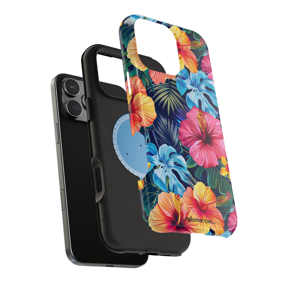 Tropical Hibiscus Extreme Impact MagSafe Phone Case: Uniting Style and Robust Protection