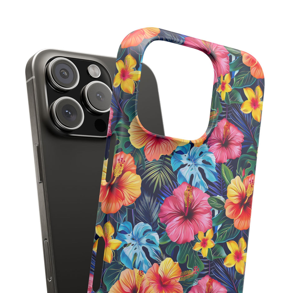 Tropical Hibiscus - Elite Phone Case — Floral Hawaiian Pattern Phone Cover