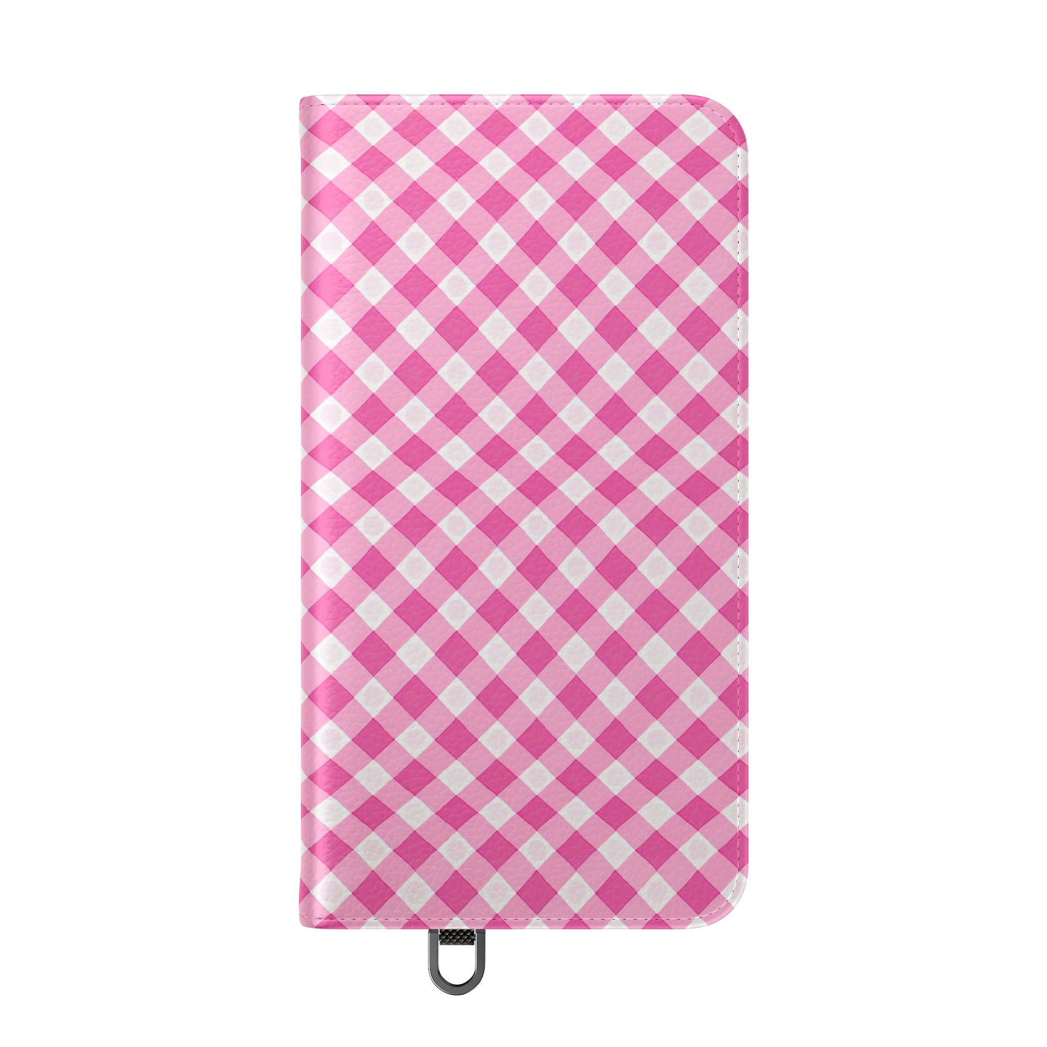 Pink Gingham - Flip Case – Wallet Flip Case with Card Slots