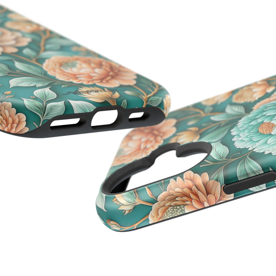 Teal Peony - Extreme MagSafe Phone Case