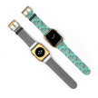 The Blue - Daisy Meadow Floral Apple Watch Band – Teal Daisy Apple Watch Strap