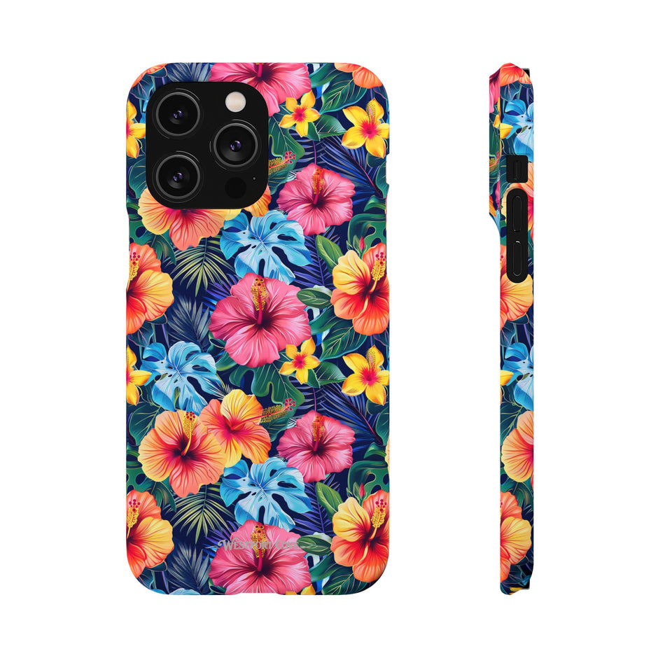 Tropical Hibiscus - Elite Phone Case — Floral Hawaiian Pattern Phone Cover