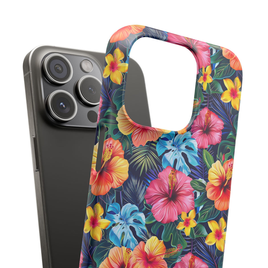 Tropical Hibiscus - Elite Phone Case — Floral Hawaiian Pattern Phone Cover