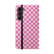 Pink Gingham - Flip Case – Wallet Flip Case with Card Slots