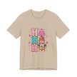 Ho Ho Ho Cute Christmas Tee — Pink Tree, Gingerbread & Reindeer Holiday Shirt