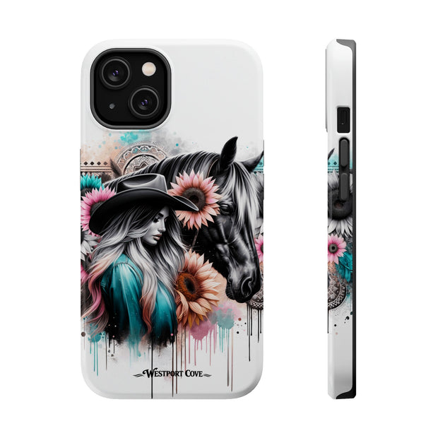 Horse & Cowgirl - Extreme Impact MagSafe Phone Case