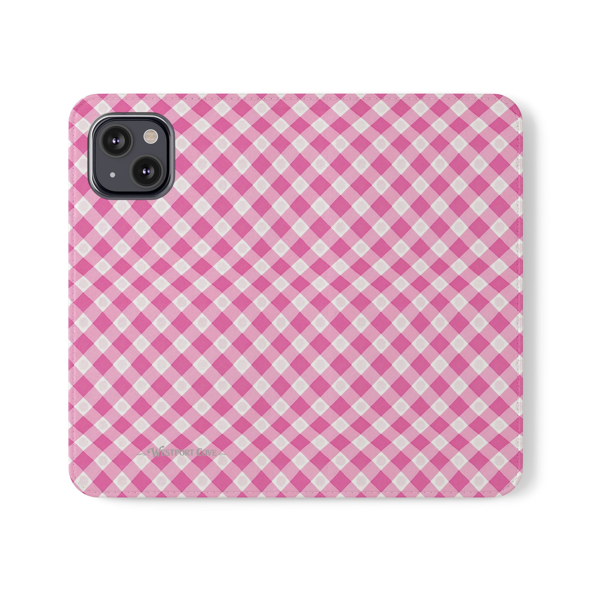 Pink Gingham - Flip Case – Wallet Flip Case with Card Slots