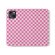 Pink Gingham - Flip Case – Wallet Flip Case with Card Slots