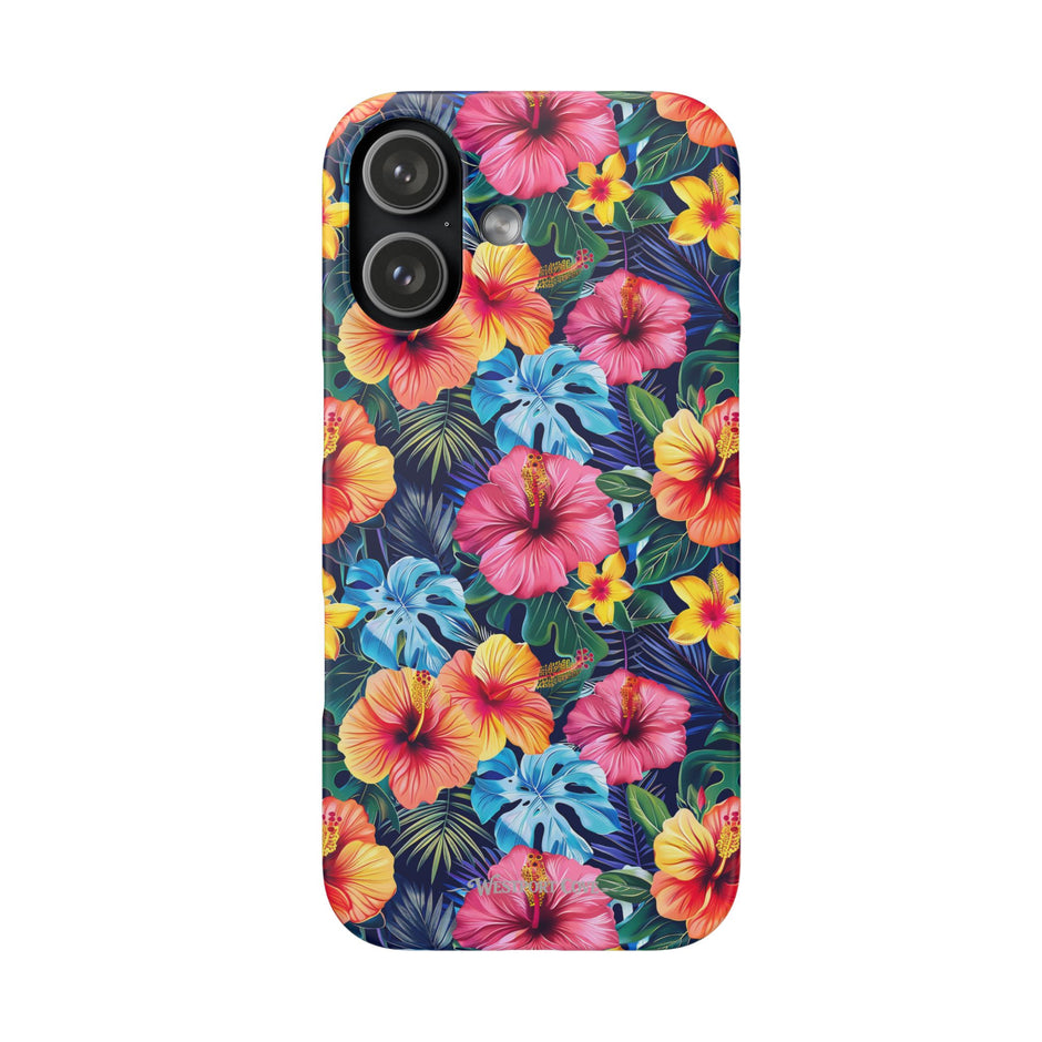 Tropical Hibiscus - Elite Phone Case — Floral Hawaiian Pattern Phone Cover